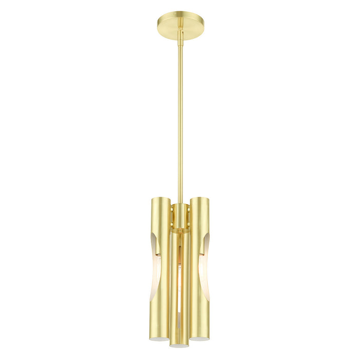 Livex Lighting 45913-12 Three Light Chandelier, Satin Brass
