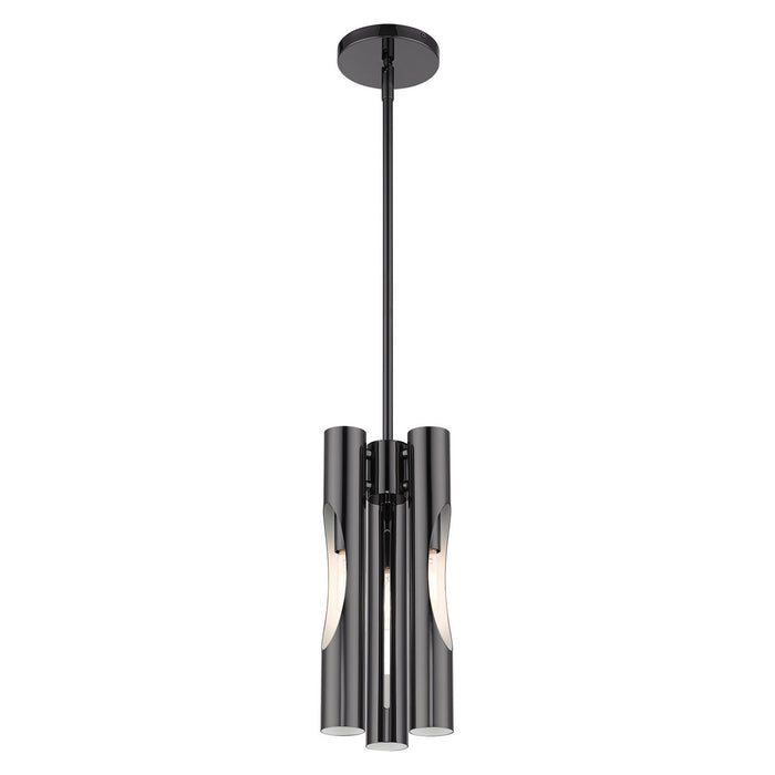 Livex Lighting 45913-46 Three Light Chandelier, Black Chrome