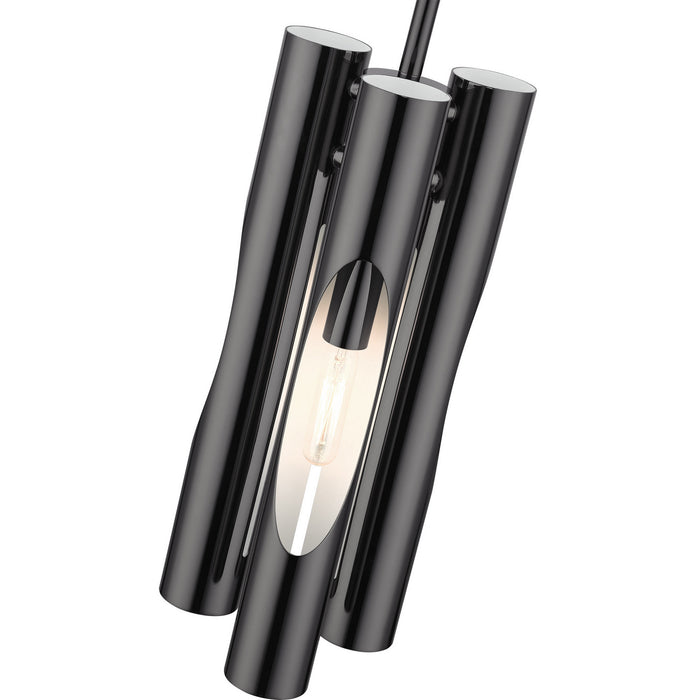 Livex Lighting 45913-46 Three Light Chandelier, Black Chrome