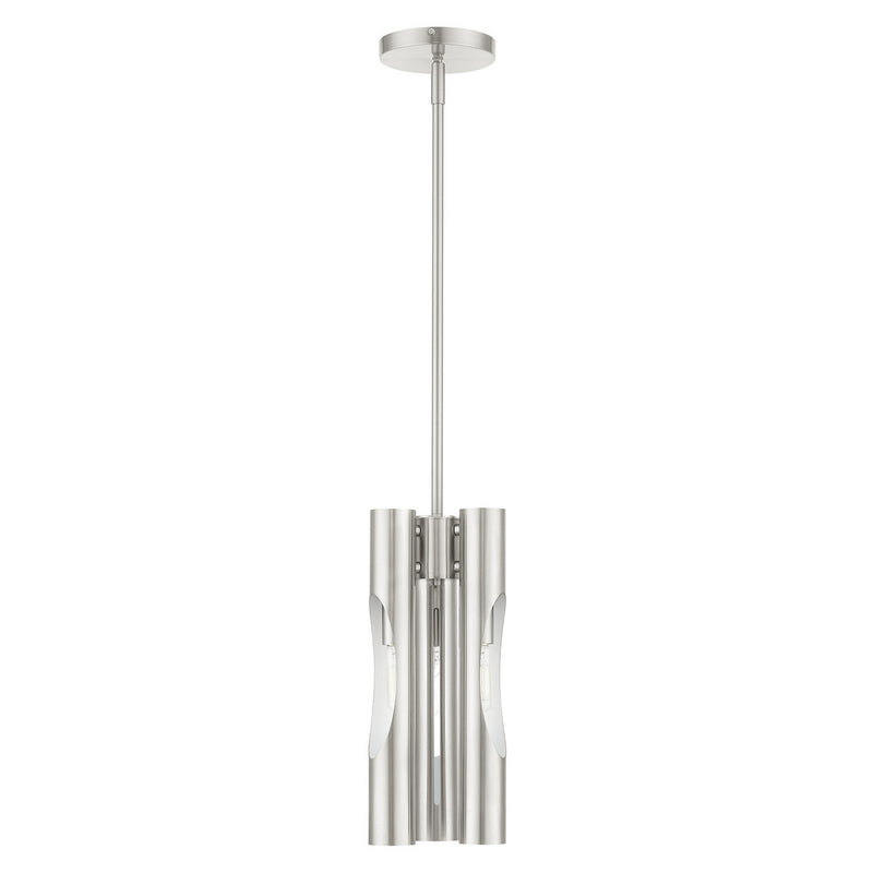 Livex Lighting 45913-91 Three Light Chandelier, Brushed Nickel