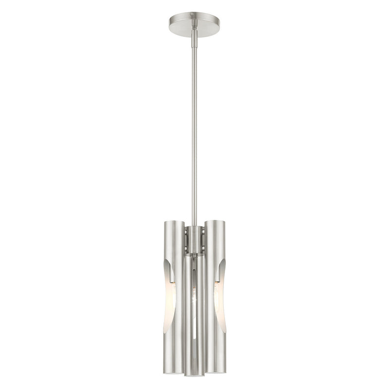 Livex Lighting 45913-91 Three Light Chandelier, Brushed Nickel