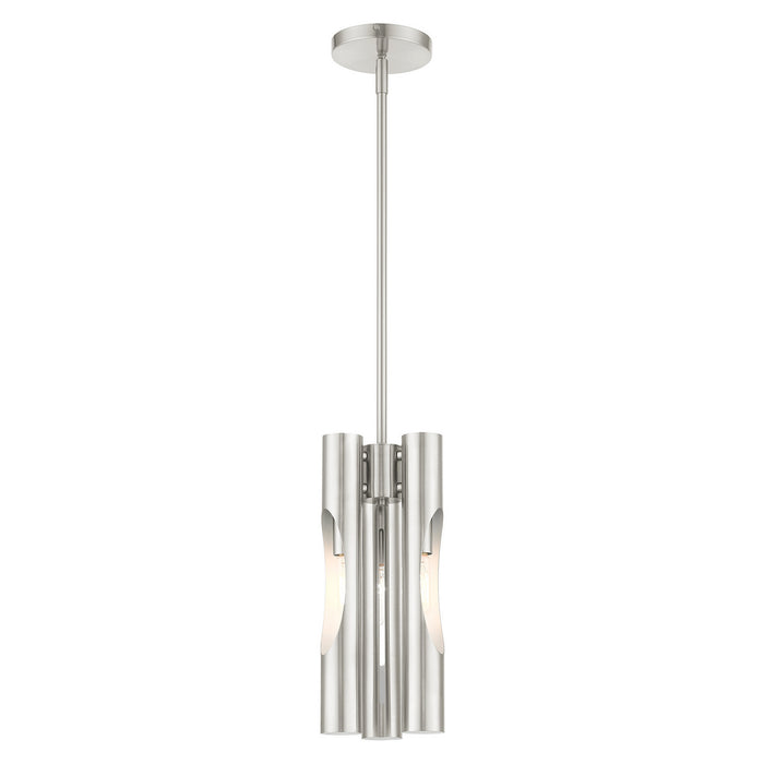 Livex Lighting 45913-91 Three Light Chandelier, Brushed Nickel