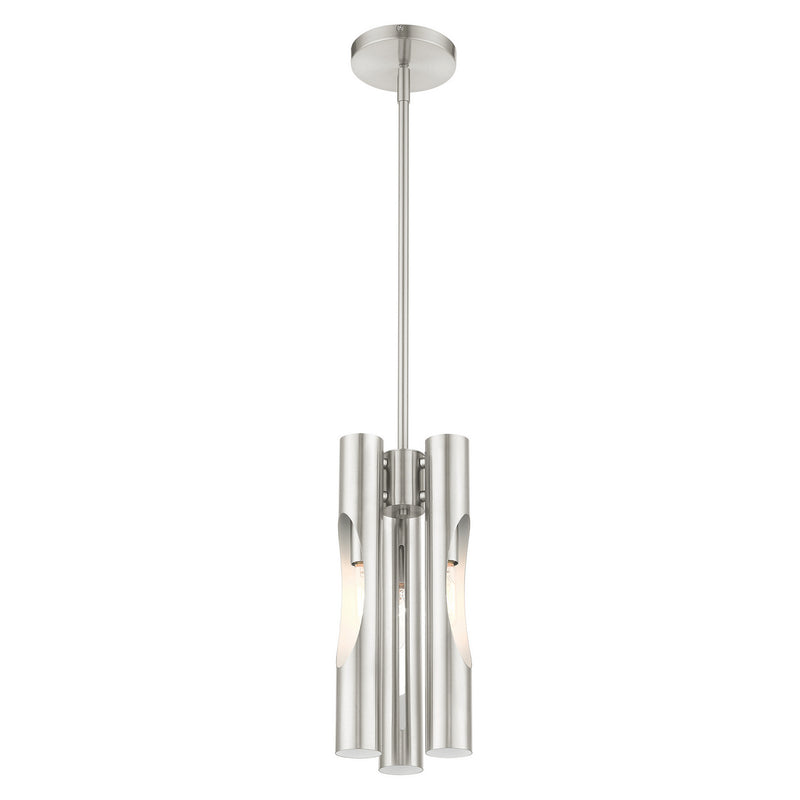 Livex Lighting 45913-91 Three Light Chandelier, Brushed Nickel