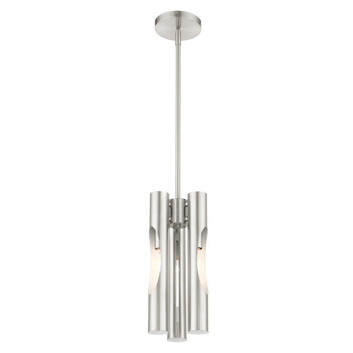 Livex Lighting 45913-91 Three Light Chandelier, Brushed Nickel
