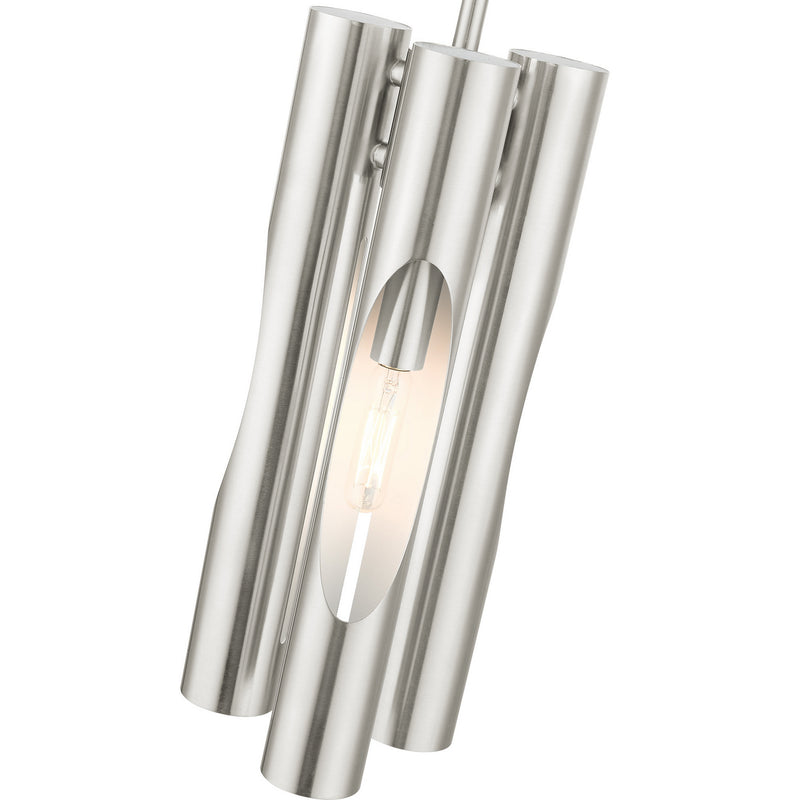 Livex Lighting 45913-91 Three Light Chandelier, Brushed Nickel