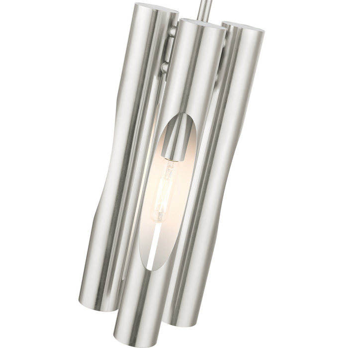 Livex Lighting 45913-91 Three Light Chandelier, Brushed Nickel