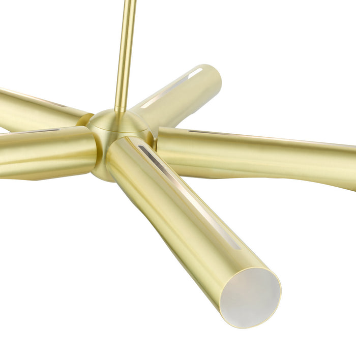 Livex Lighting 45915-12 Five Light Chandelier, Satin Brass