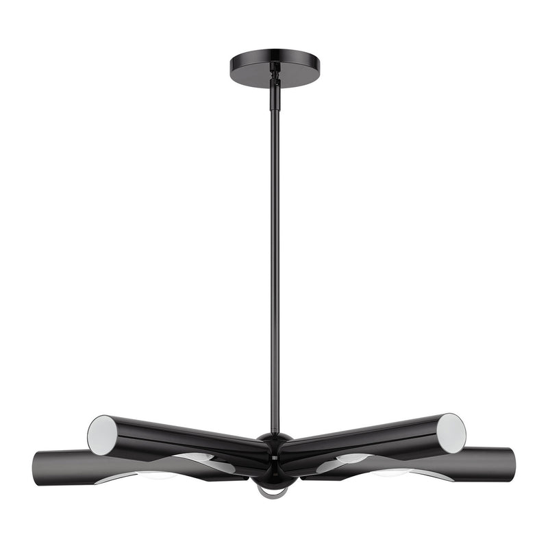 Livex Lighting 45915-46 Five Light Chandelier, Black Chrome