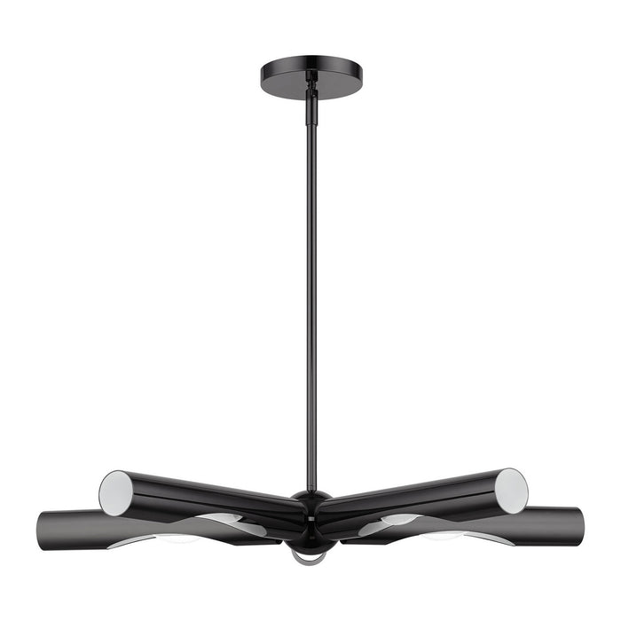 Livex Lighting 45915-46 Five Light Chandelier, Black Chrome