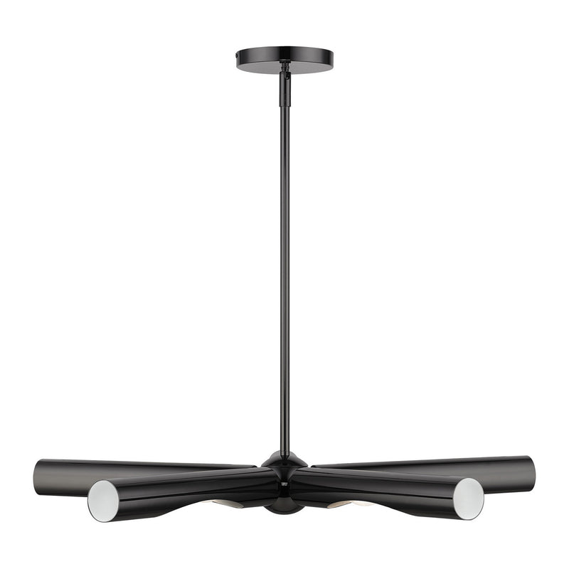 Livex Lighting 45915-46 Five Light Chandelier, Black Chrome
