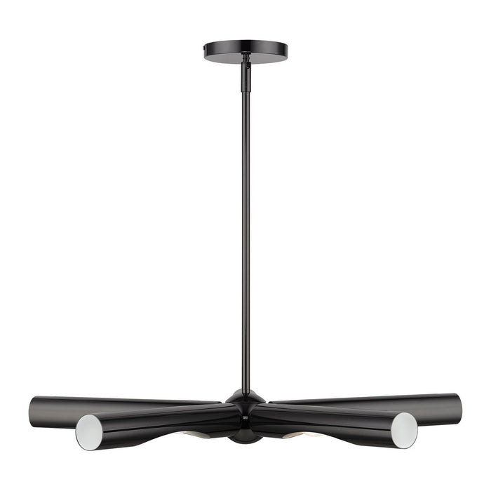 Livex Lighting 45915-46 Five Light Chandelier, Black Chrome
