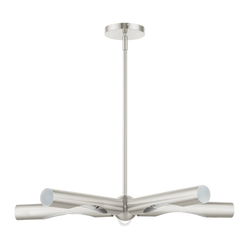 Livex Lighting 45915-91 Five Light Chandelier, Brushed Nickel