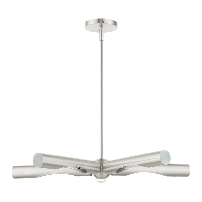 Livex Lighting 45915-91 Five Light Chandelier, Brushed Nickel