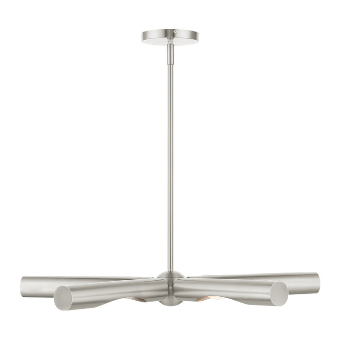 Livex Lighting 45915-91 Five Light Chandelier, Brushed Nickel