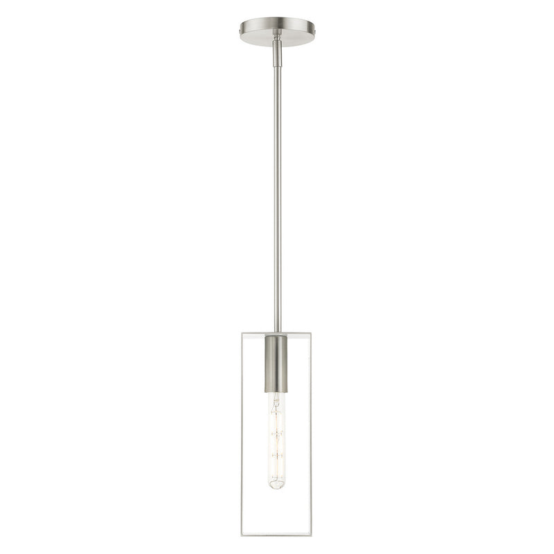 Livex Lighting 45951-91 One Light Pendant, Brushed Nickel