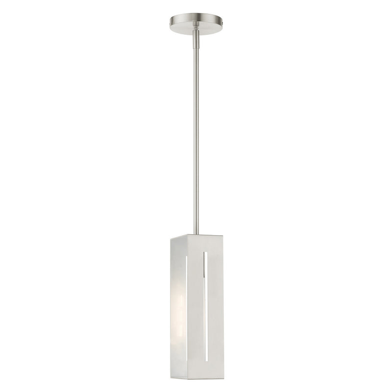 Livex Lighting 45951-91 One Light Pendant, Brushed Nickel