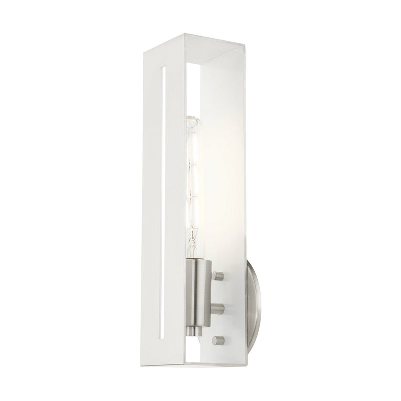 Livex Lighting 45953-91 One Light Wall Sconce, Brushed Nickel