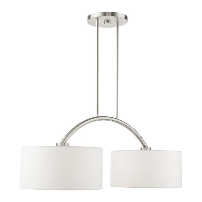 Livex Lighting 45982-91 Two Light Linear Chandelier, Brushed Nickel