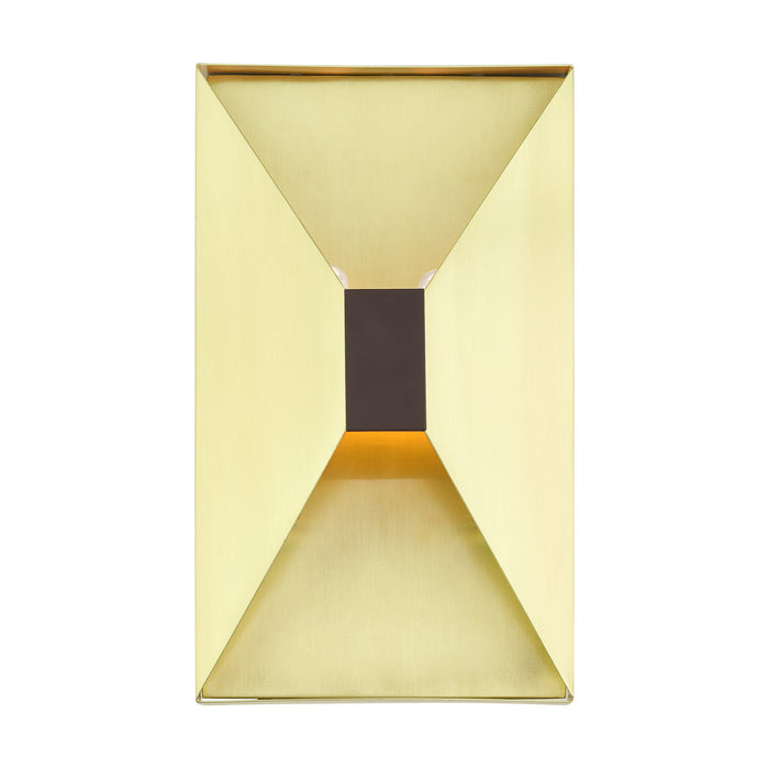 Livex Lighting 46002-12 Two Light Wall Sconce, Satin Brass w/ Bronze