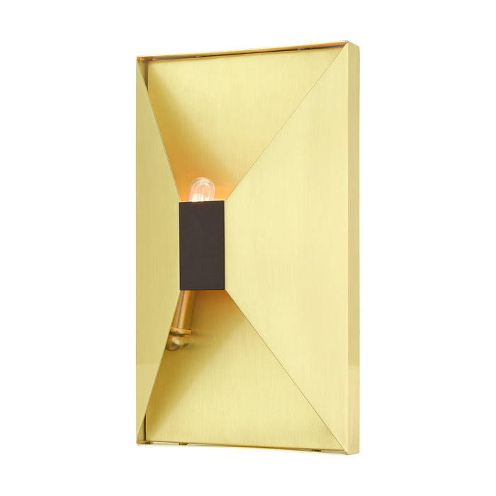Livex Lighting 46002-12 Two Light Wall Sconce, Satin Brass w/ Bronze