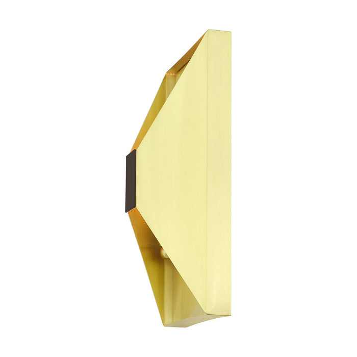 Livex Lighting 46002-12 Two Light Wall Sconce, Satin Brass w/ Bronze