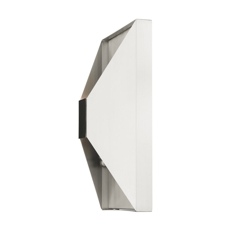 Livex Lighting 46002-91 Two Light Wall Sconce, Brushed Nickel w/ Black