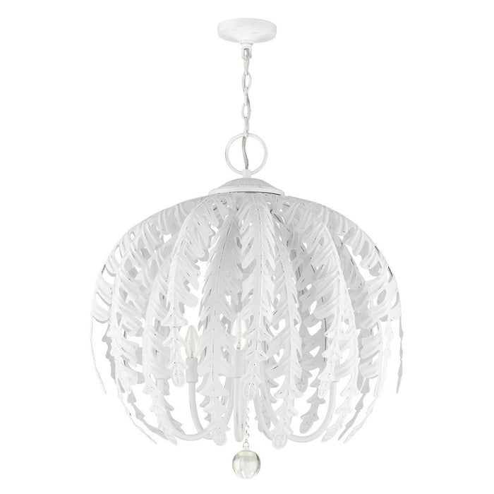 Livex Lighting 46235-60 Five Light Chandelier, Antique White