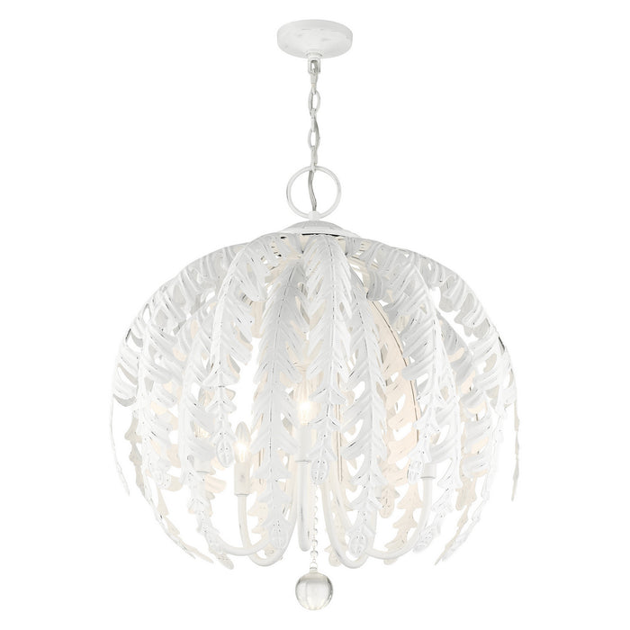 Livex Lighting 46235-60 Five Light Chandelier, Antique White