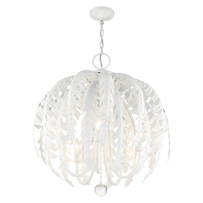 Livex Lighting 46235-60 Five Light Chandelier, Antique White