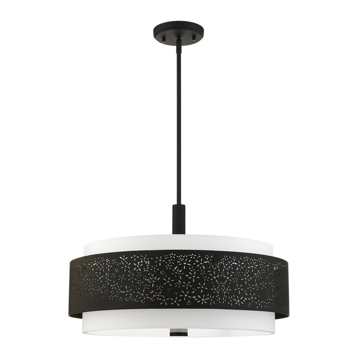 Livex Lighting 46255-04 Five Light Chandelier, Black