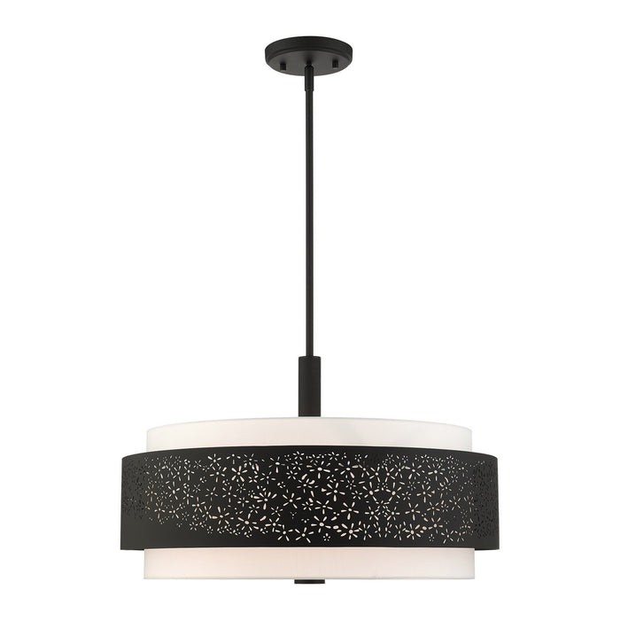 Livex Lighting 46255-04 Five Light Chandelier, Black
