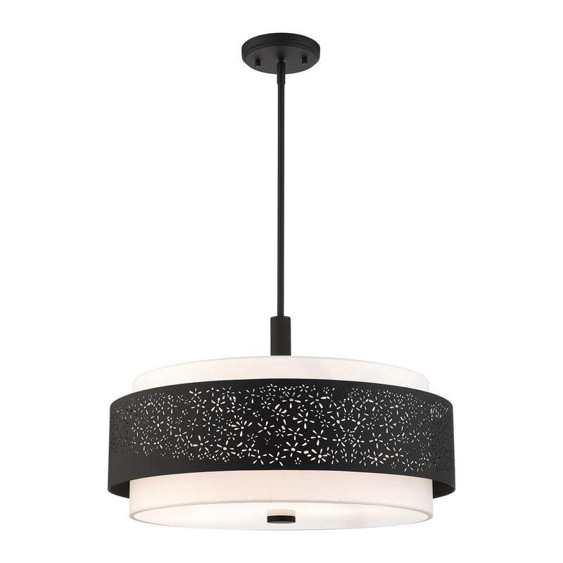 Livex Lighting 46255-04 Five Light Chandelier, Black