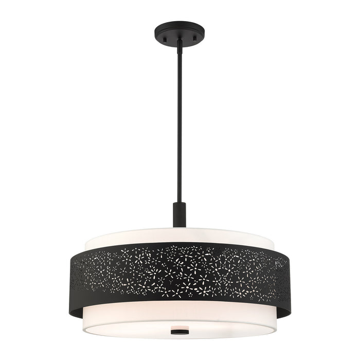 Livex Lighting 46255-04 Five Light Chandelier, Black