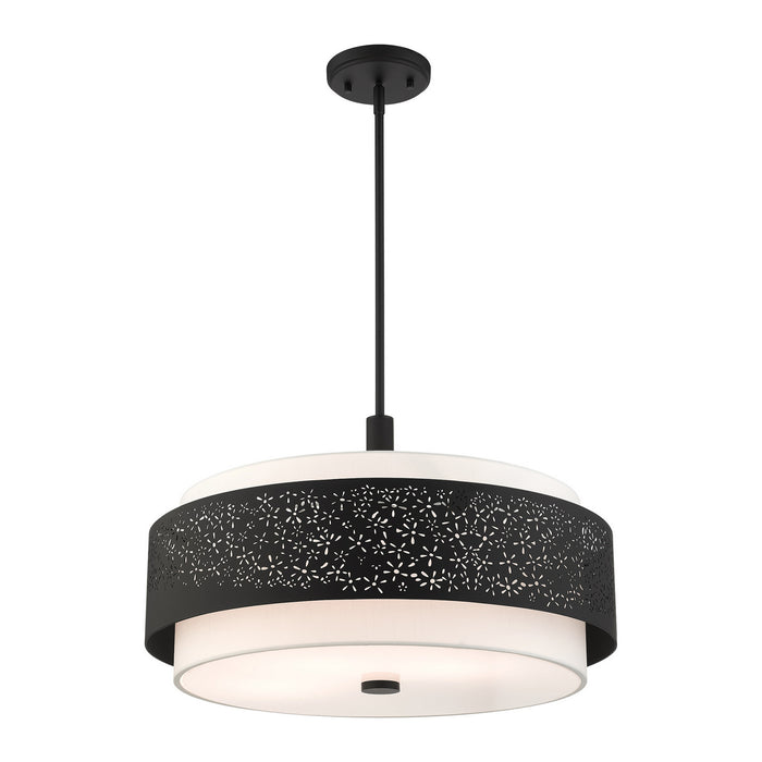 Livex Lighting 46255-04 Five Light Chandelier, Black