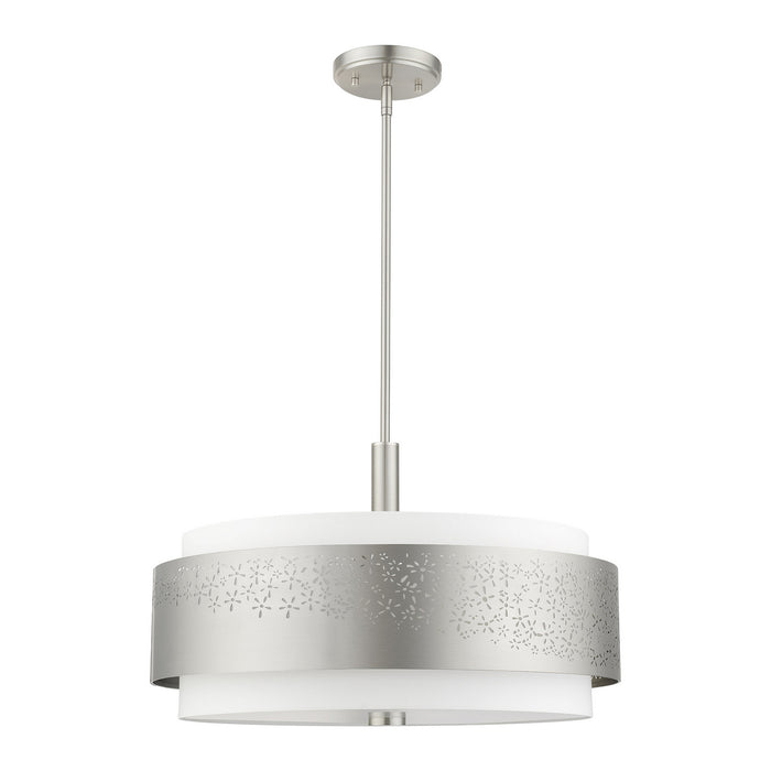 Livex Lighting 46255-91 Five Light Chandelier, Brushed Nickel