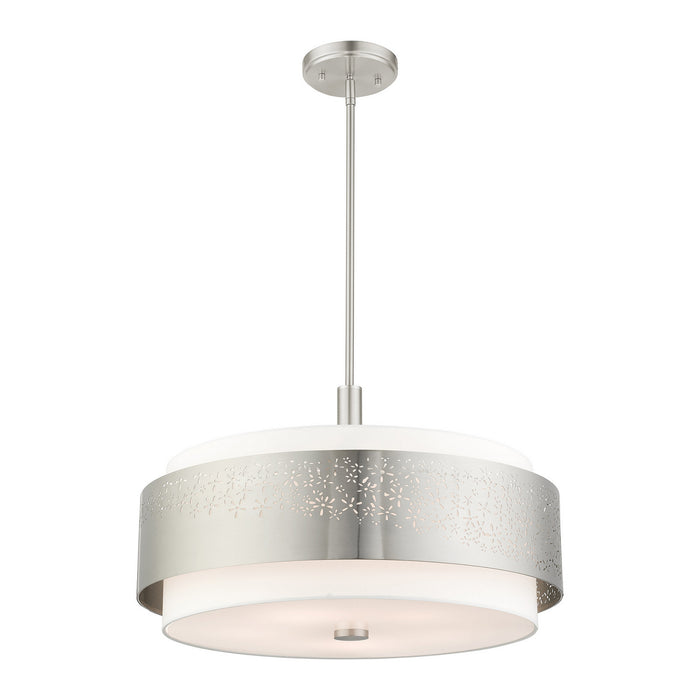 Livex Lighting 46255-91 Five Light Chandelier, Brushed Nickel