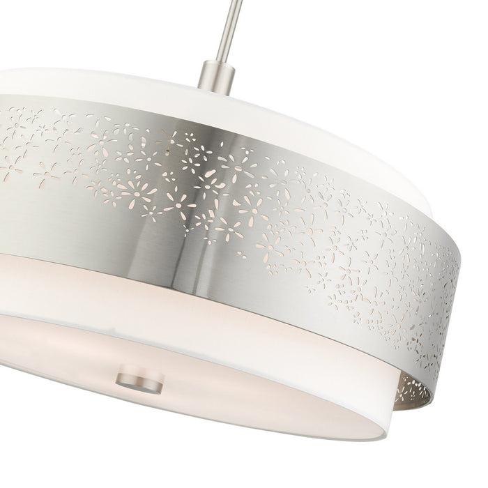 Livex Lighting 46255-91 Five Light Chandelier, Brushed Nickel