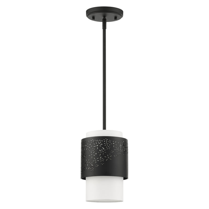 Livex Lighting 46259-04 One Light Pendant, Black