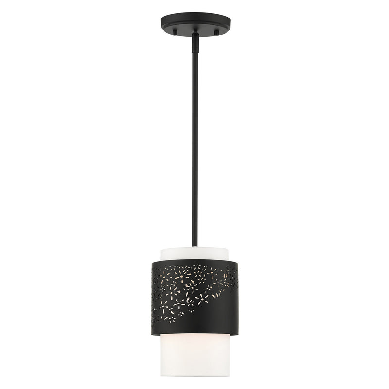 Livex Lighting 46259-04 One Light Pendant, Black