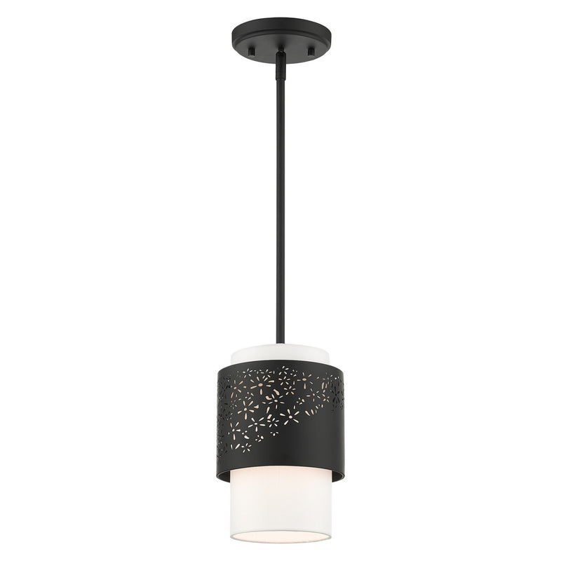 Livex Lighting 46259-04 One Light Pendant, Black