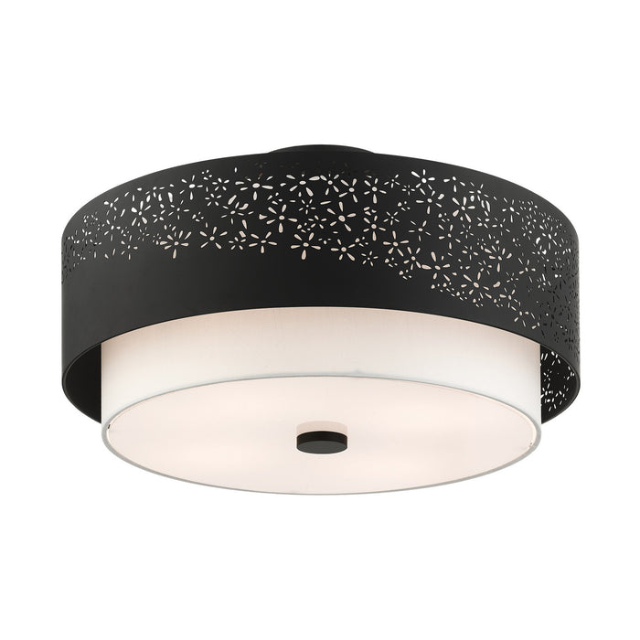 Livex Lighting 46269-04 Four Light Semi Flush Mount, Black