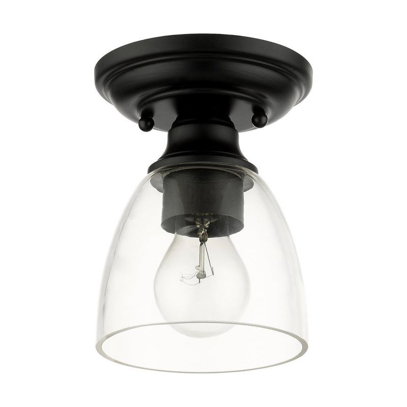 Livex Lighting 46331-04 One Light Flush Mount, Black