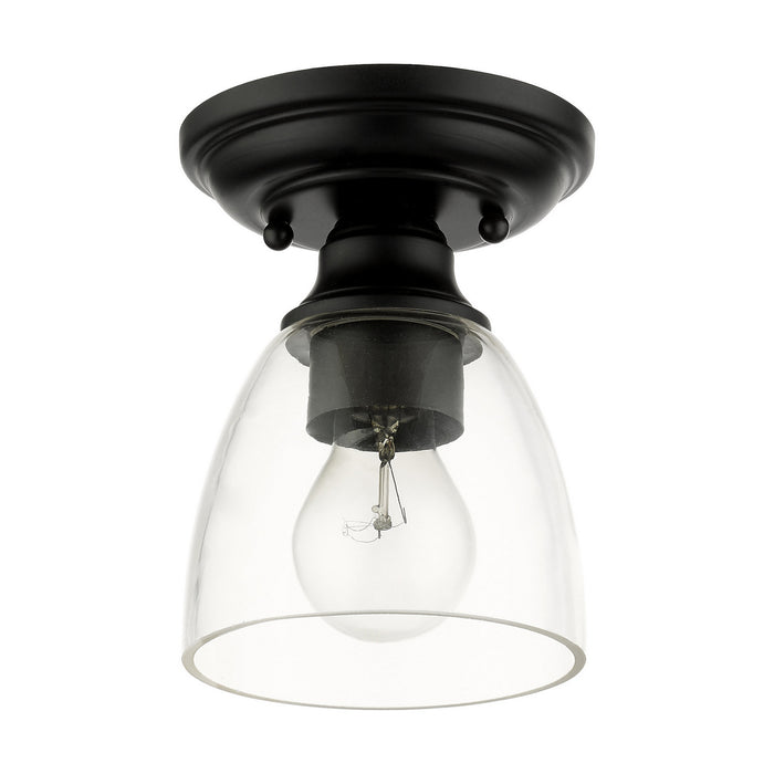 Livex Lighting 46331-04 One Light Flush Mount, Black