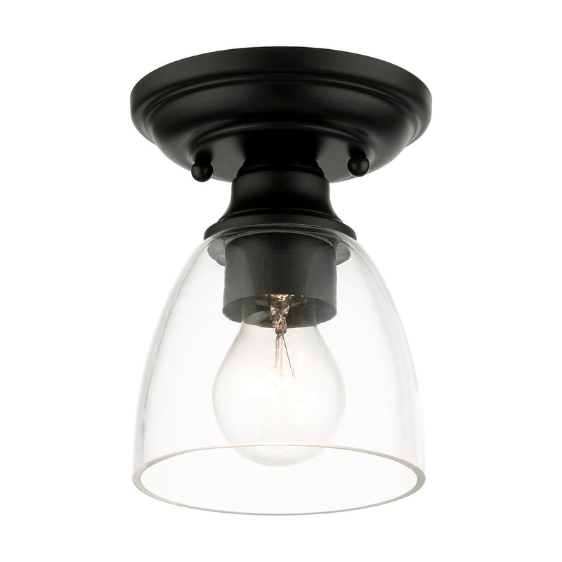 Livex Lighting 46331-04 One Light Flush Mount, Black