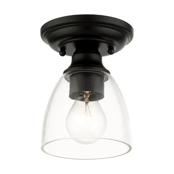 Livex Lighting 46331-04 One Light Flush Mount, Black