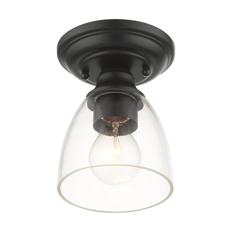 Livex Lighting 46331-04 One Light Flush Mount, Black