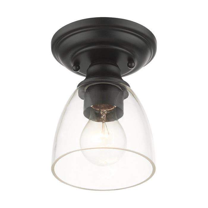 Livex Lighting 46331-04 One Light Flush Mount, Black