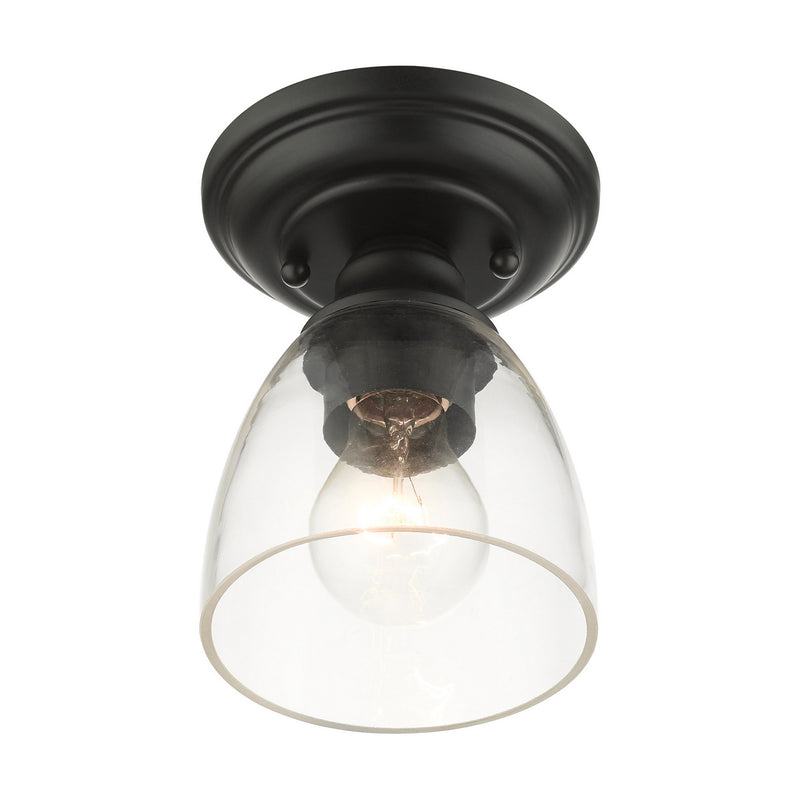 Livex Lighting 46331-04 One Light Flush Mount, Black