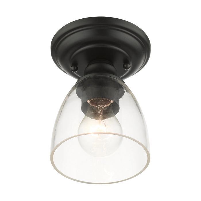Livex Lighting 46331-04 One Light Flush Mount, Black
