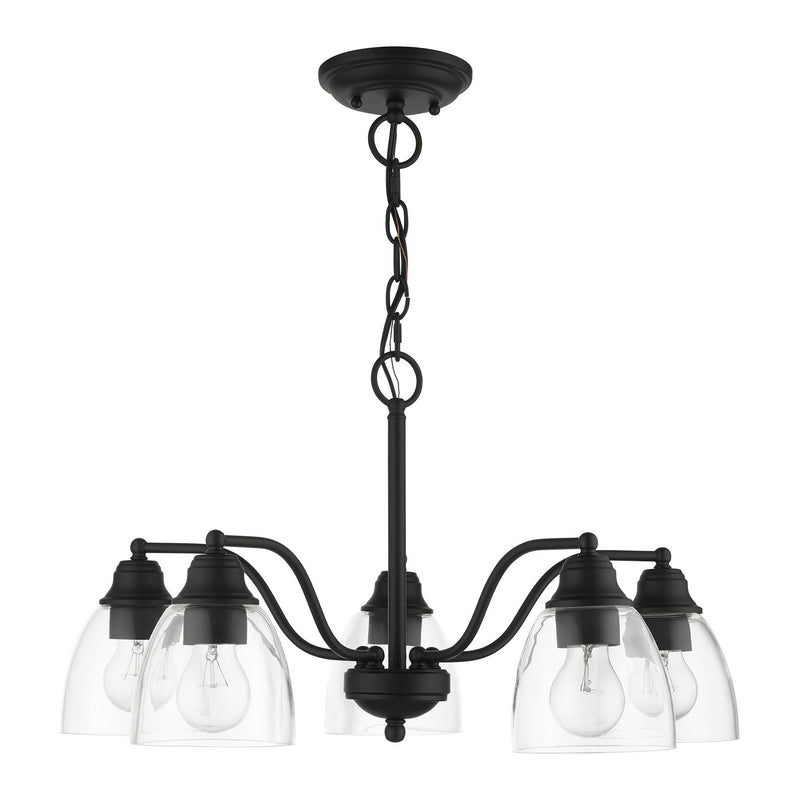 Livex Lighting 46335-04 Five Light Chandelier, Black